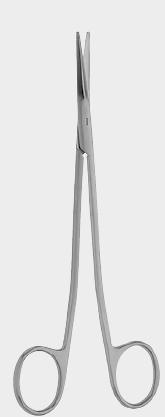 Ножиці ГОРНІ (GORNEY), препарувальні, делікатні, 12,5 см (cm), вигнуті, (одне лезо)